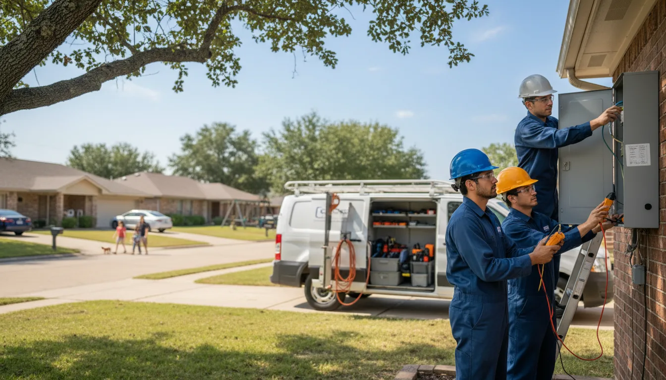 Certified electrician providing emergency electrical services in Lu Verne, IA